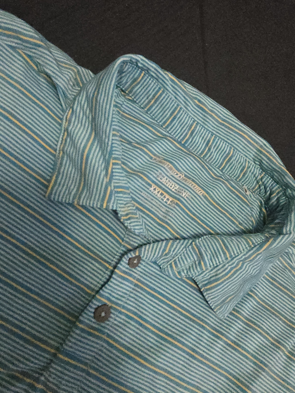 Tommy Bahama Island Zone  Men’s Teal Striped Button-Up Shirt 2Xl